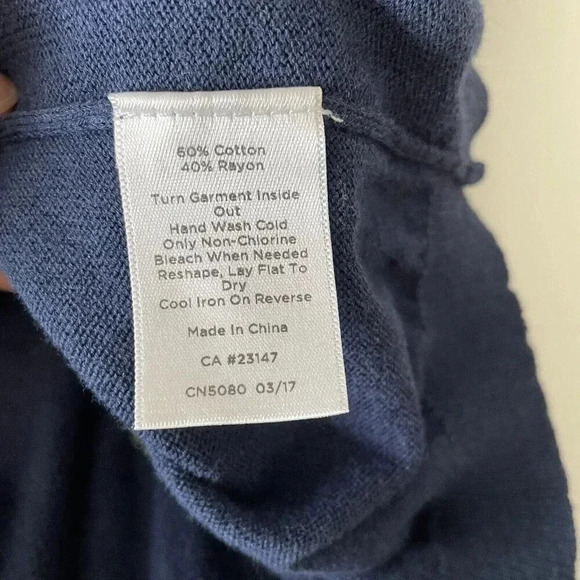 Talbots Woman Petites Sleeveless Sweater, Sz XLP, Navy with Lemons & Limes - Picture 6 of 6